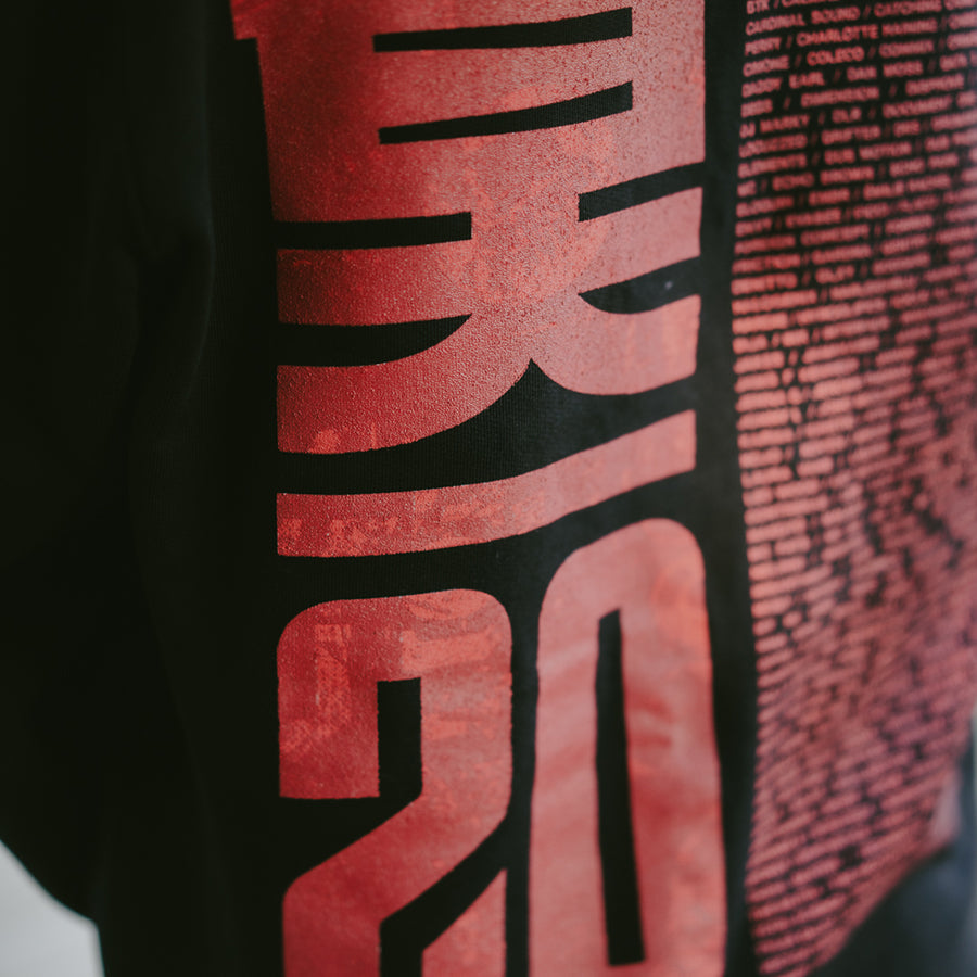 Shogun Audio 20 Years Tshirt Red on Black