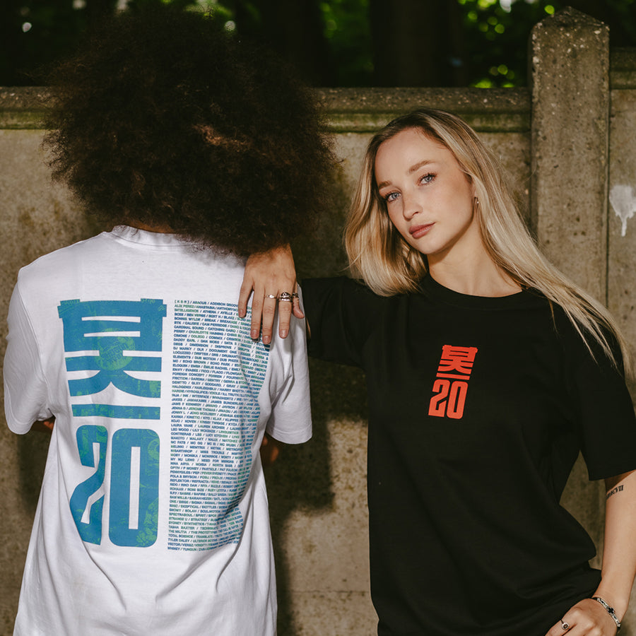 Shogun Audio 20 Years Tshirt Blue on White
