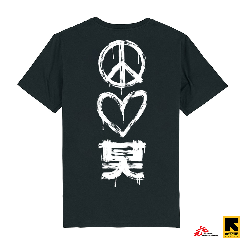 Peace, Love, Shogun T-shirt Black