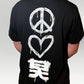 Peace, Love, Shogun T-shirt Black