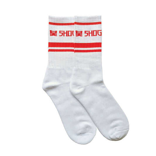 Shogun Audio Socks White & Red