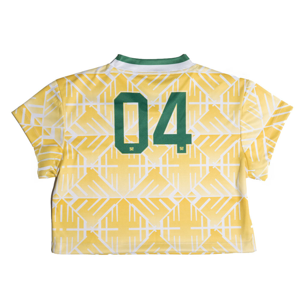 Shogun Cropped Football Shirt Yellow