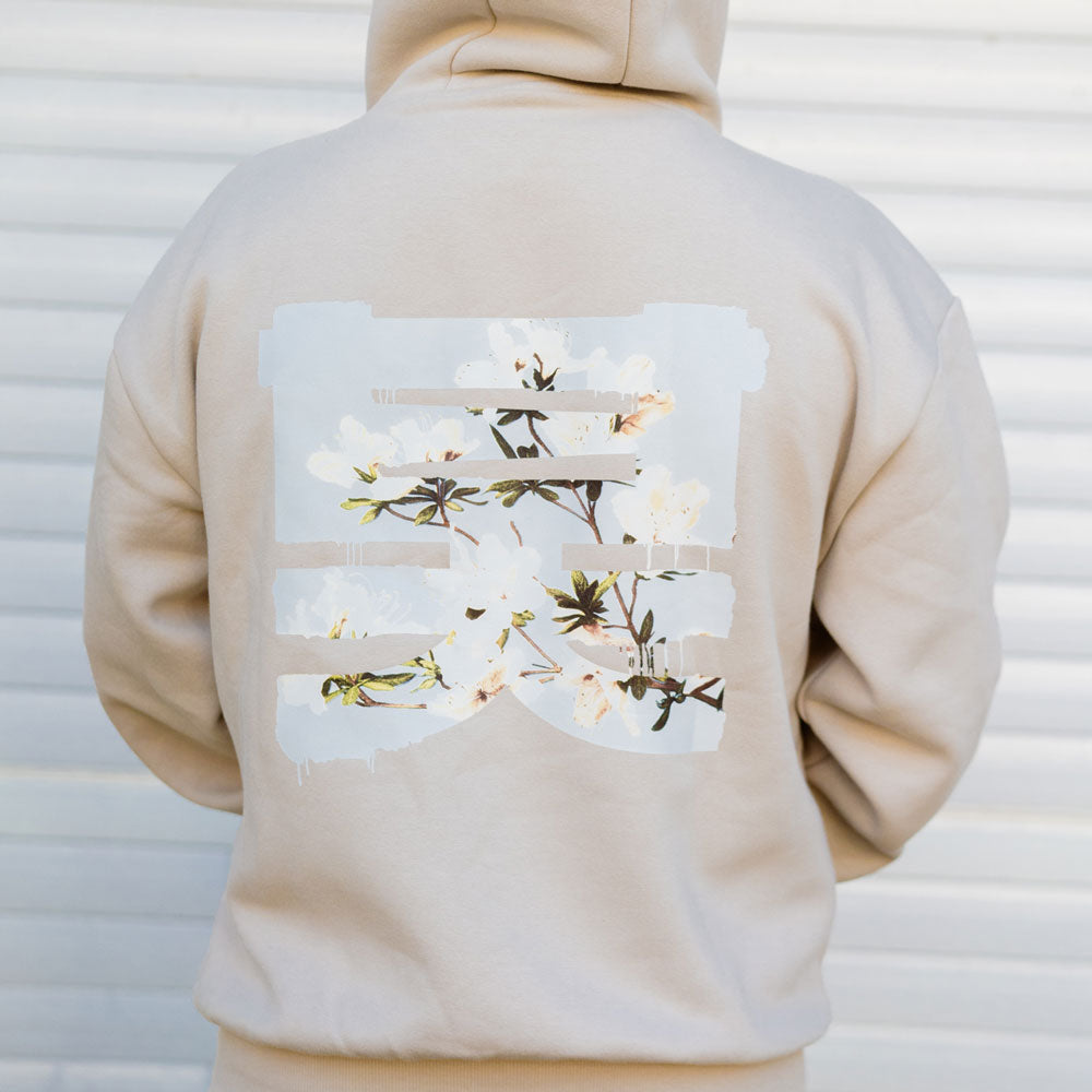 Shogun Audio Kanji White Petal Hoodie Stone