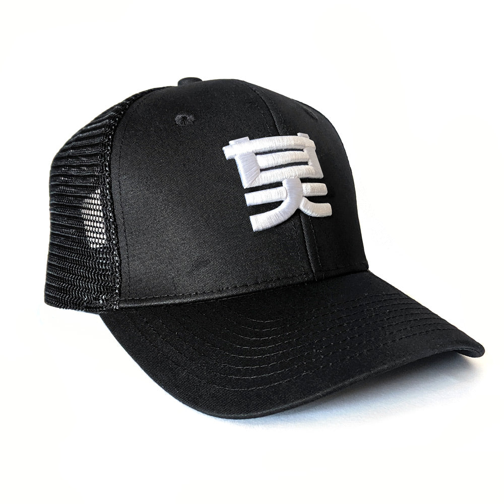 Shogun Audio Trucker Hat White on Black - Shogun Audio